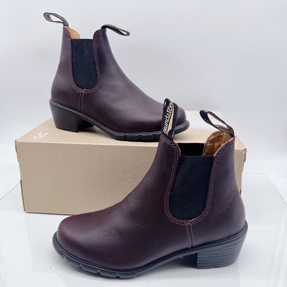 Blundstone BL 2060 SERIES Heeled Chelsea Boot Shiraz Leather Women AU 3.5 US 6.5 - Picture 1 of 13